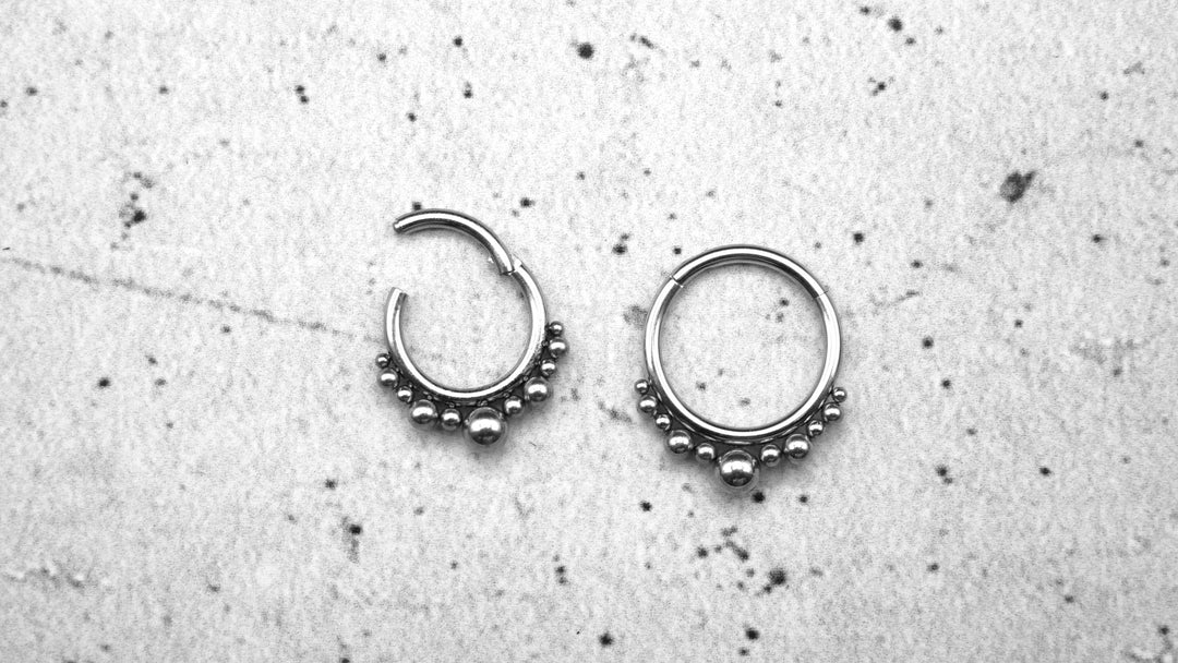 Piercing Ring Septum Chirurgenstahl 1,2mm 16g - 1A/08