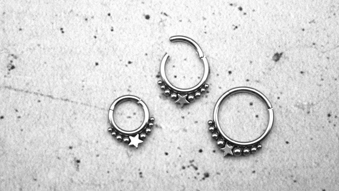 Piercing Ring Septum Chirurgenstahl 1,2mm 16g - 1A/07