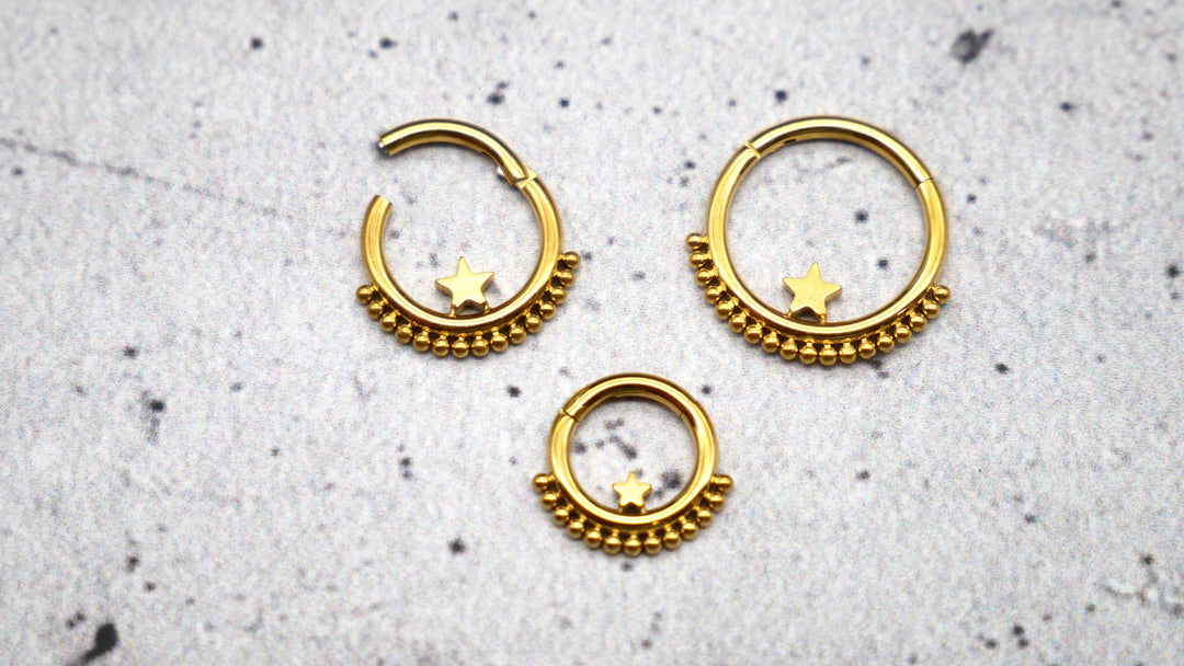 Piercing Ring Septum Chirurgenstahl 1,2mm 16g - 1A/11