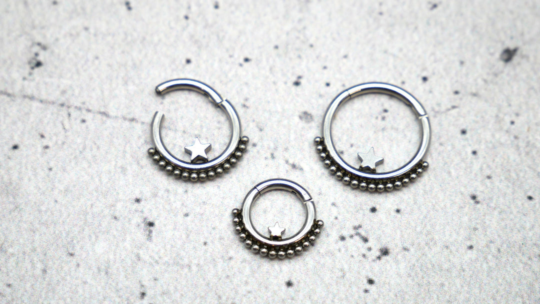 Piercing Ring Septum Chirurgenstahl 1,2mm 16g - 1A/11