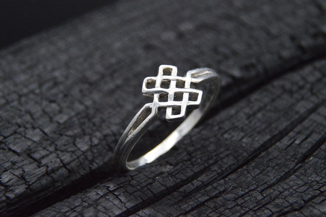 925er Silber Ring KARMA