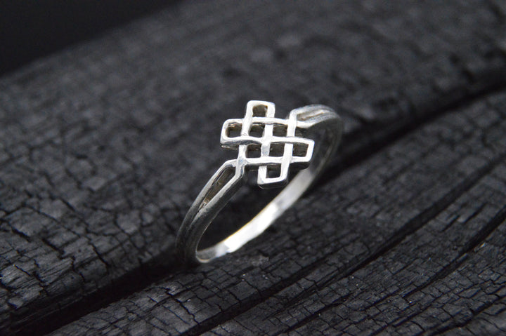 925er Silber Ring KARMA