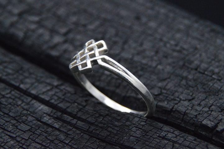 925er Silber Ring KARMA