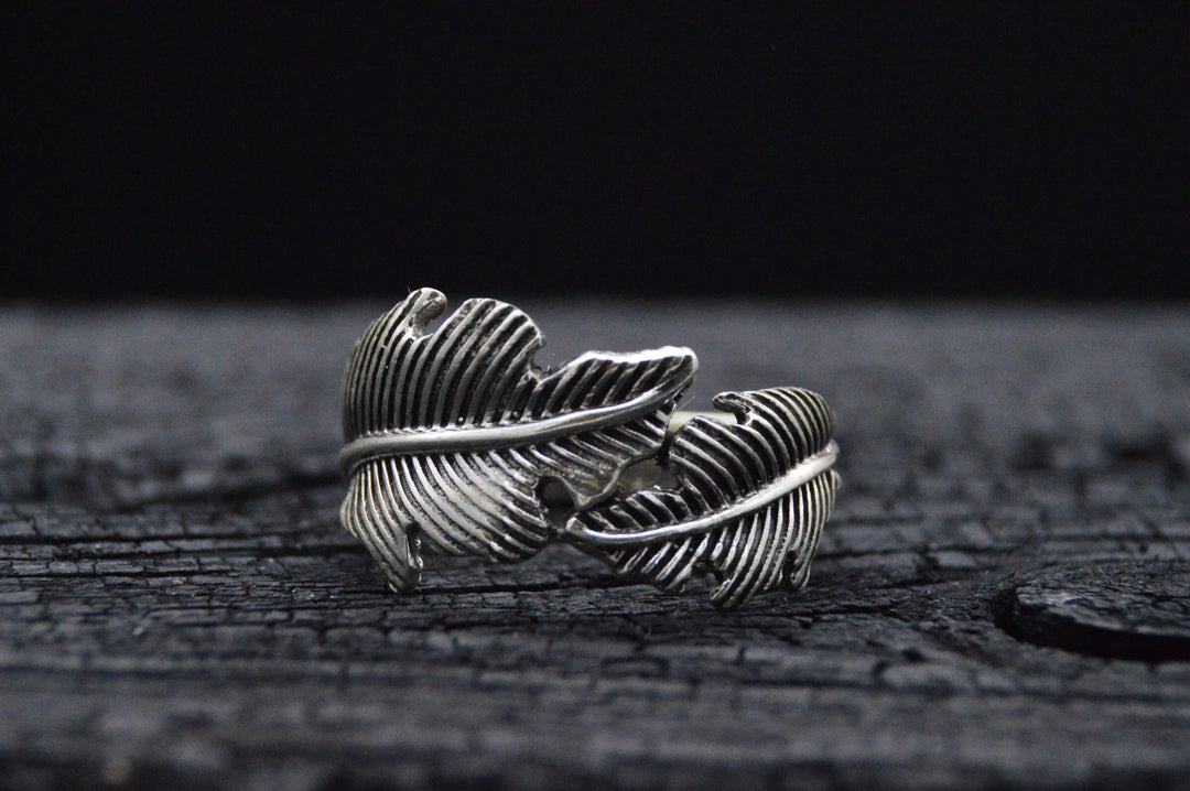 925er Silber Ring BIG LEAF
