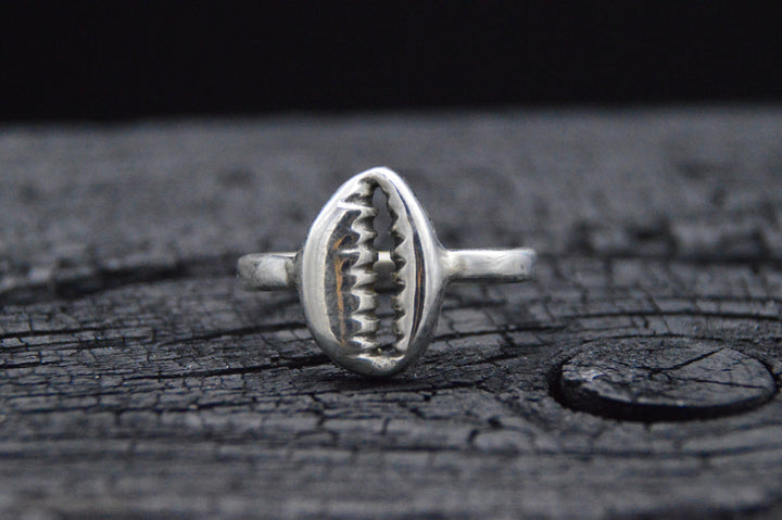 925er Silber Ring OPEN WATER