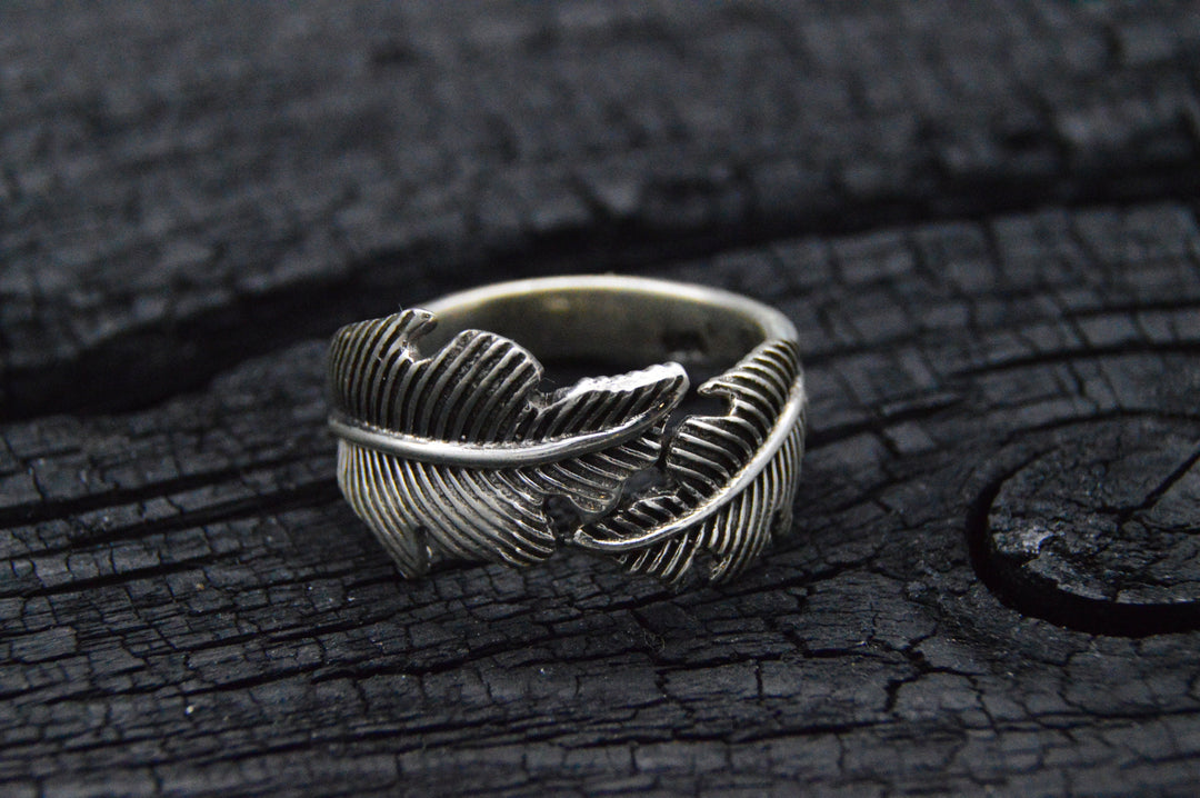 925er Silber Ring BIG LEAF