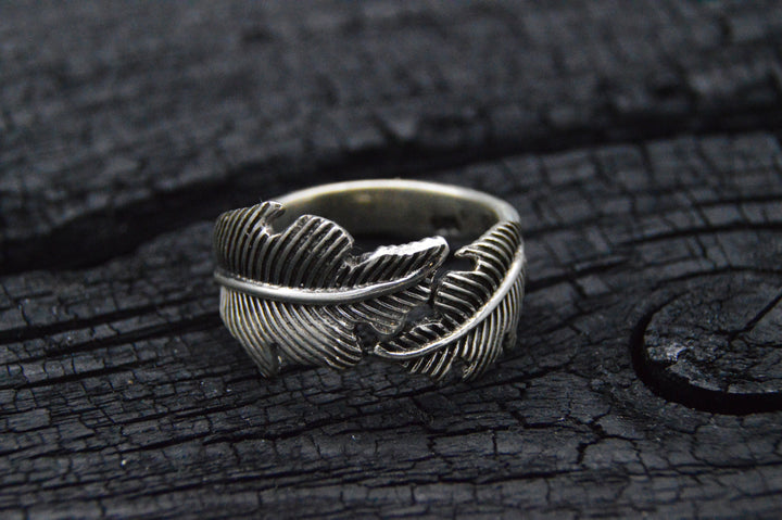 925er Silber Ring BIG LEAF