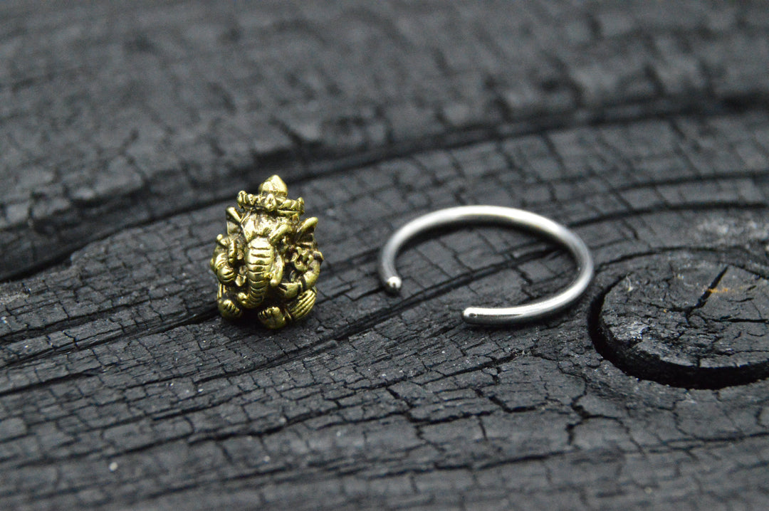 Ohrring Ball Closed Ring - Ganesh - 1K/02