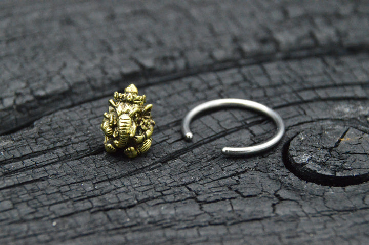 Ohrring Ball Closed Ring - Ganesh - 1K/02
