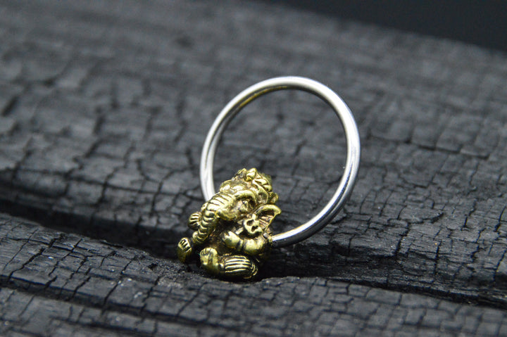 Ohrring Ball Closed Ring - Ganesh - 1K/02