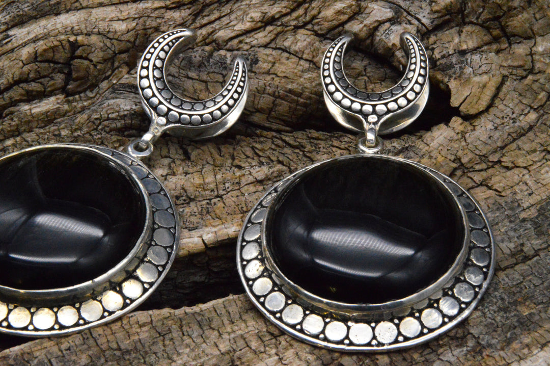 1 Paar Ohrgewichte mit Golden Obsidian - DD-4
