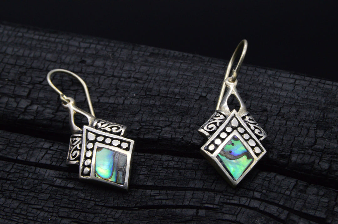 925er Ohrringe JENNA mit Abalone - GG-2