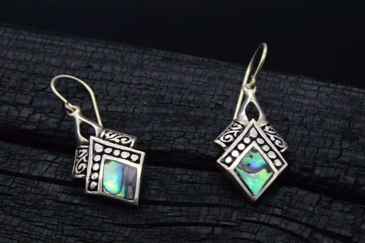 925er Ohrringe JENNA mit Abalone - GG-2