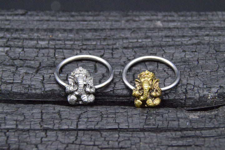 Ohrring Ball Closed Ring - Ganesh - 1K/02