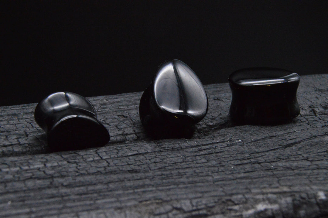 1x Plug Black Onyx Teardrop - J2