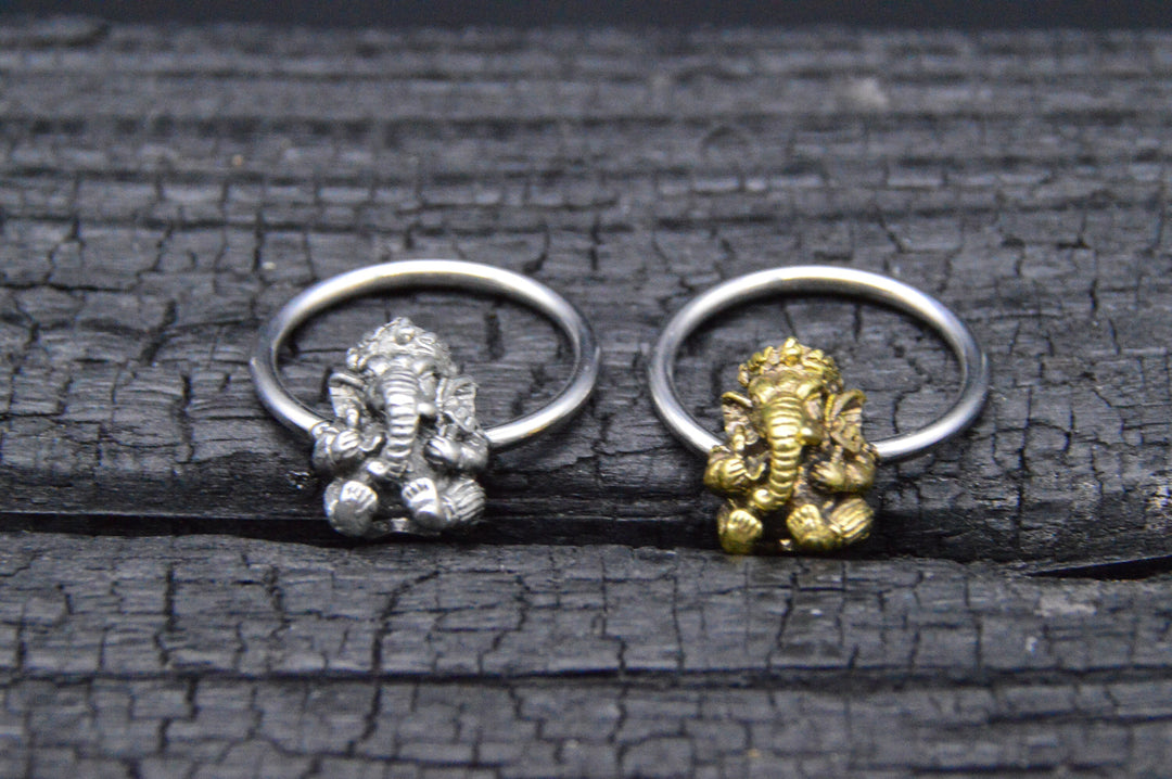Ohrring Ball Closed Ring - Ganesh - 1K/02