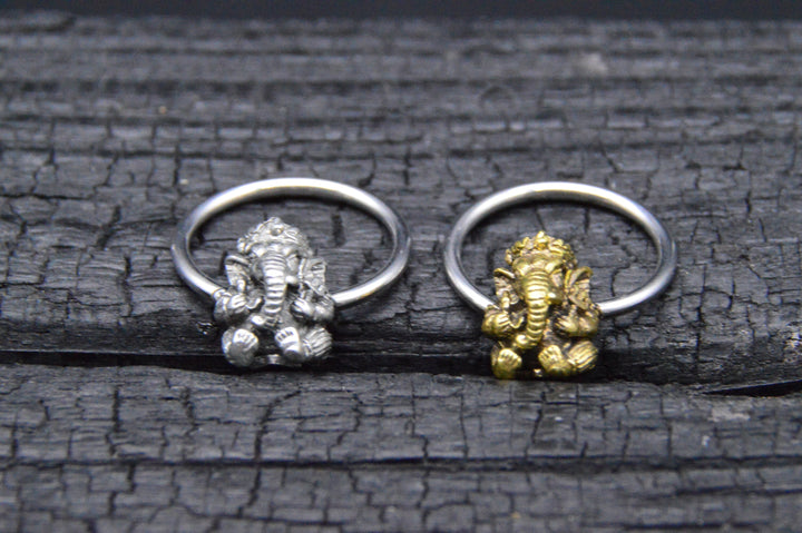 Ohrring Ball Closed Ring - Ganesh - 1K/02