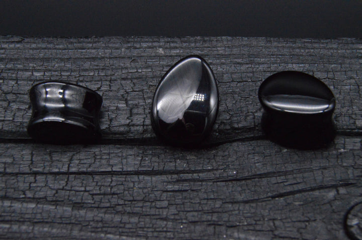 1x Plug Black Onyx Teardrop - J2