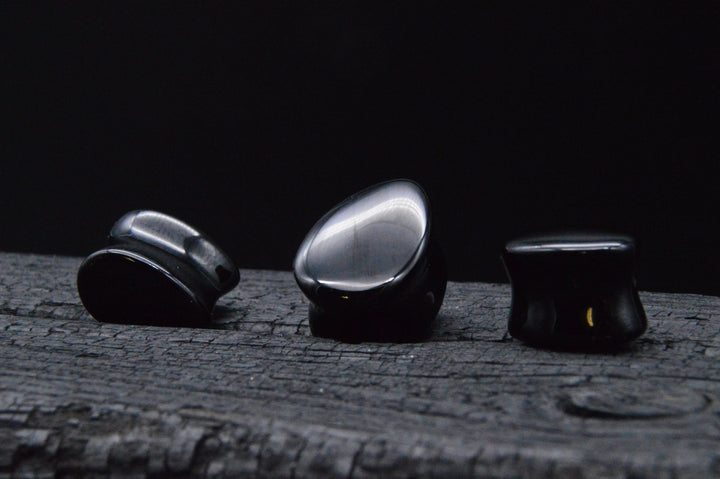 1x Plug Black Onyx Teardrop - J2
