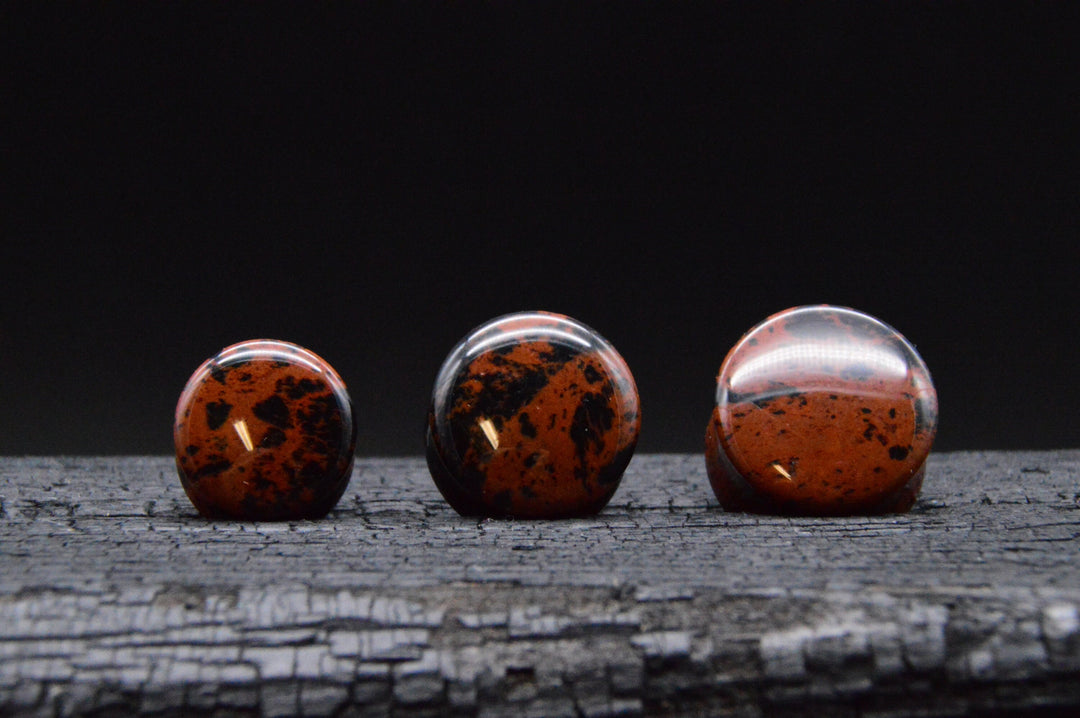 1x Plug aus Mahogany Obsidian - J1