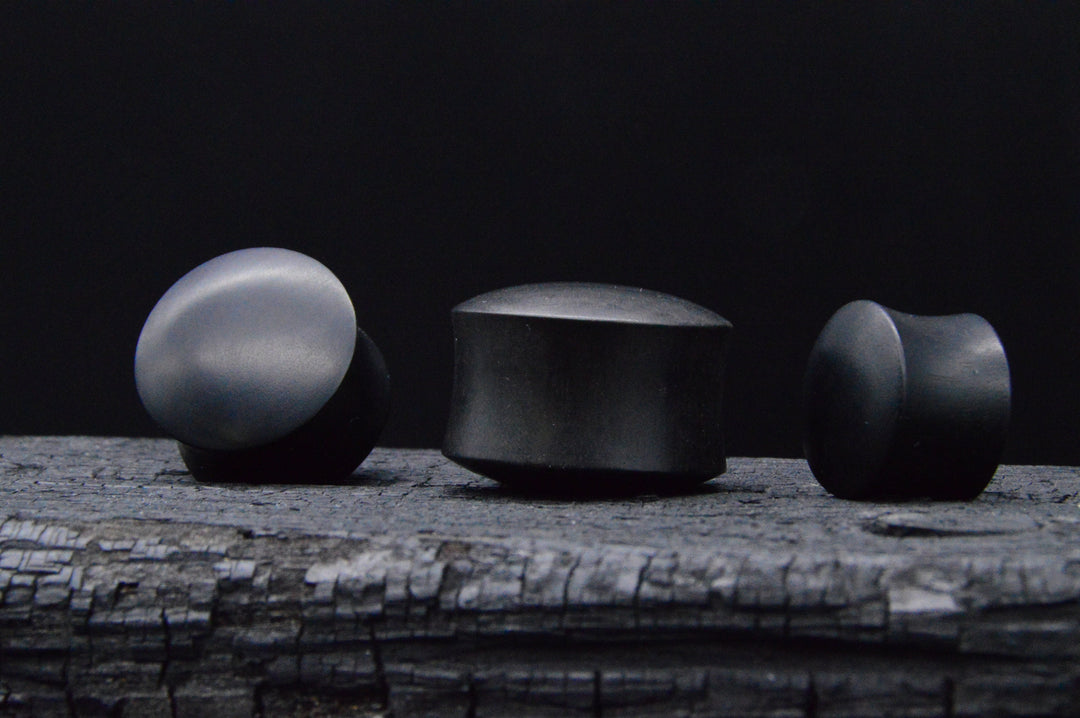 1x Plug Black Arang Wood 2-25mm - C1