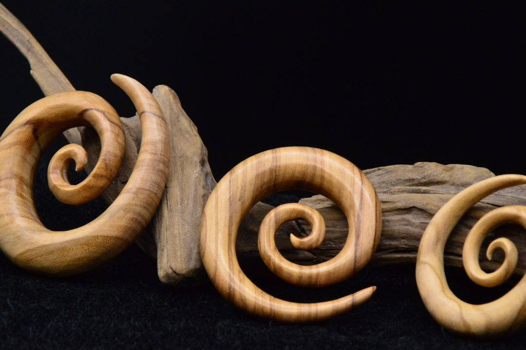 Schnecke aus Olivenbaumholz - GG-5