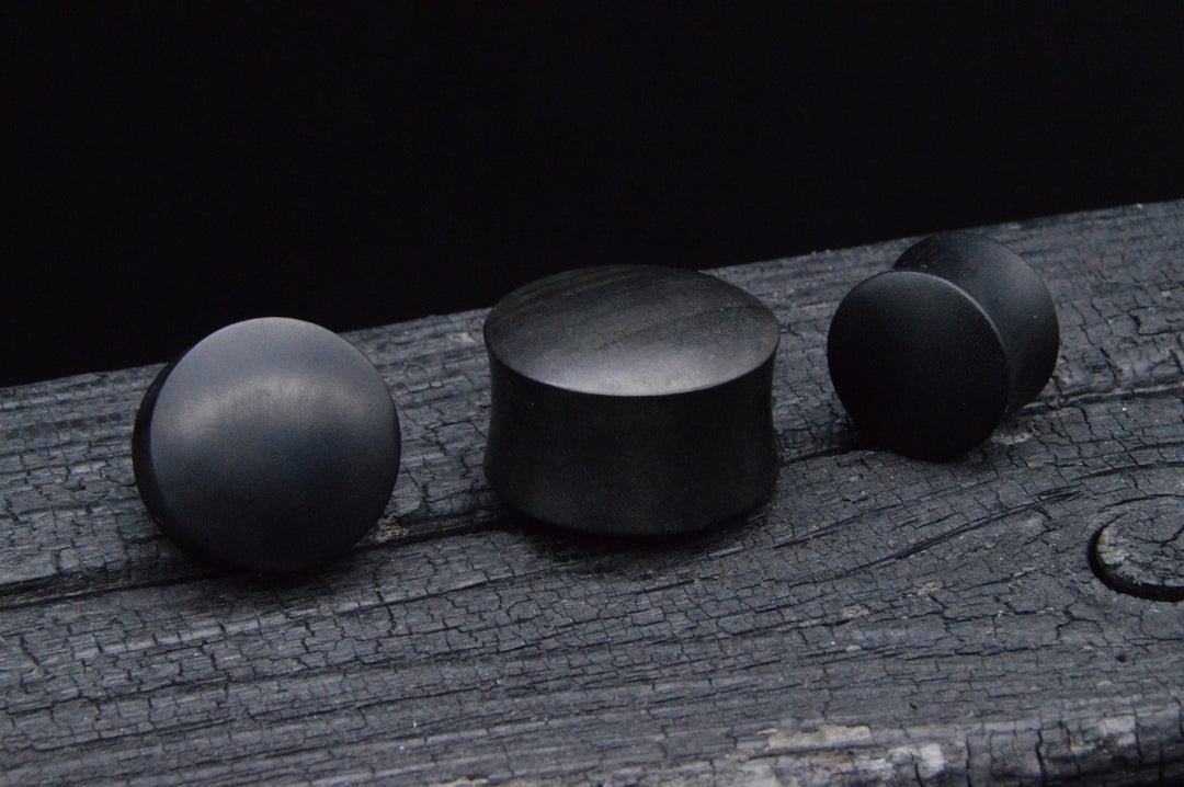 1x Plug Black Arang Wood 2-25mm - C1