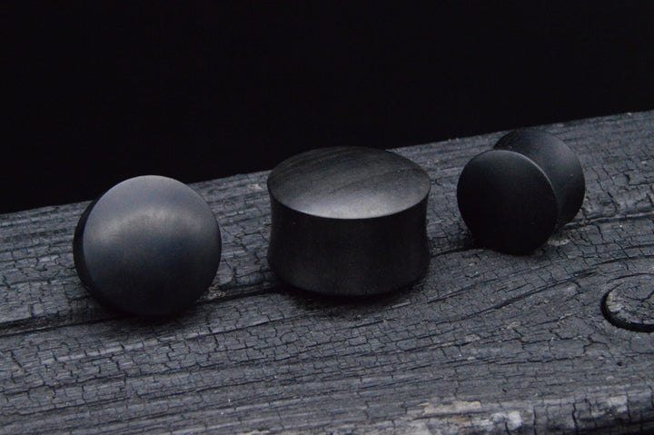 1x Plug Black Arang Wood 2-25mm - C1