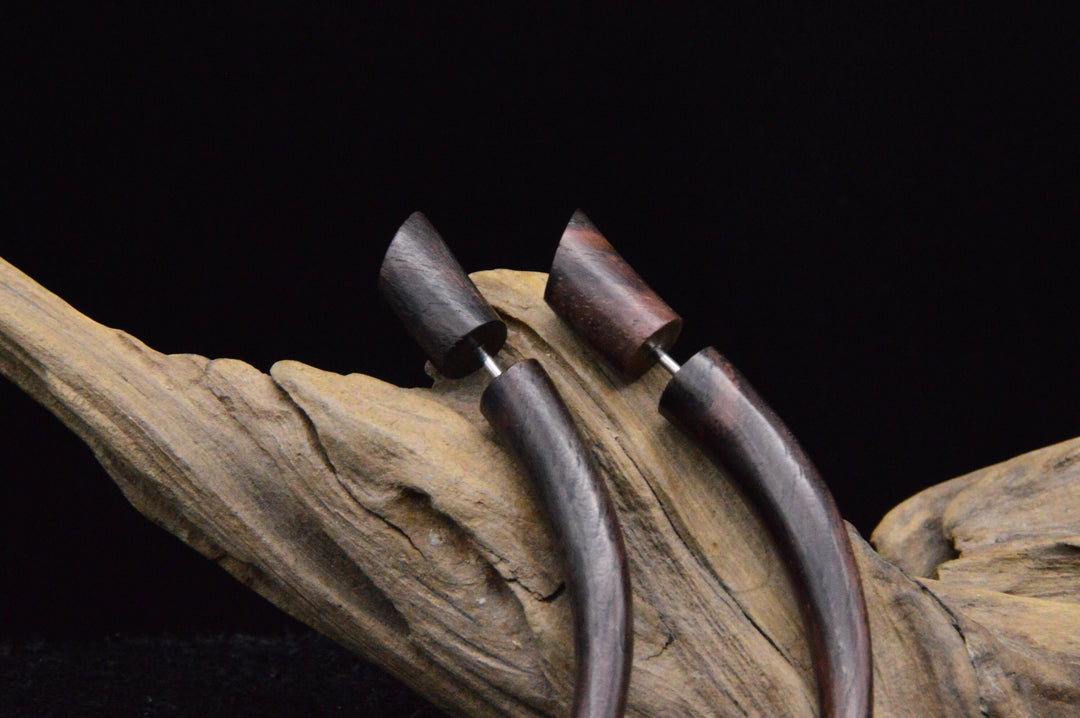Ohrringe aus Holz filigrane Handarbeit - JJ-3
