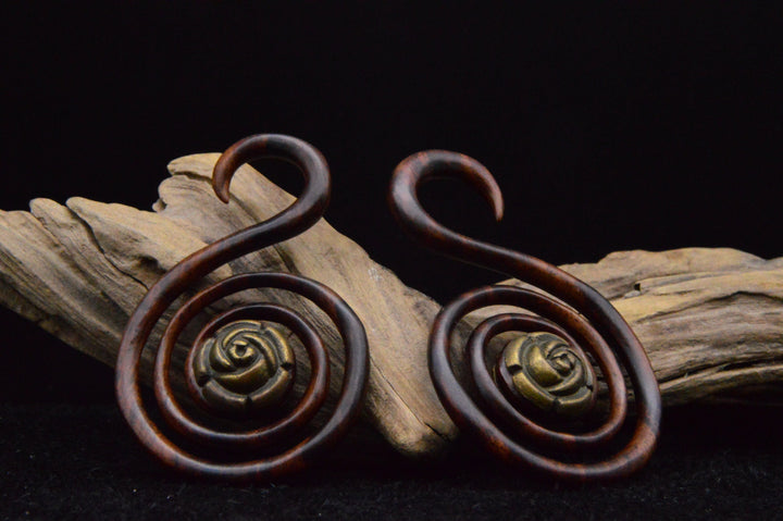 Ohrringe aus Narra Wood - F0