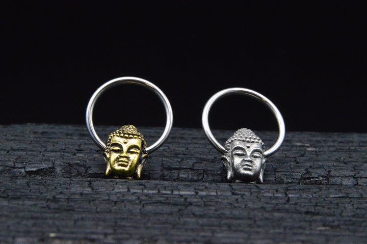 Ohrring Ball Closed Ring - Buddha - 1K/02