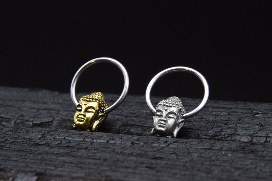 Ohrring Ball Closed Ring - Buddha - 1K/02