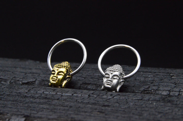 Ohrring Ball Closed Ring - Buddha - 1K/02