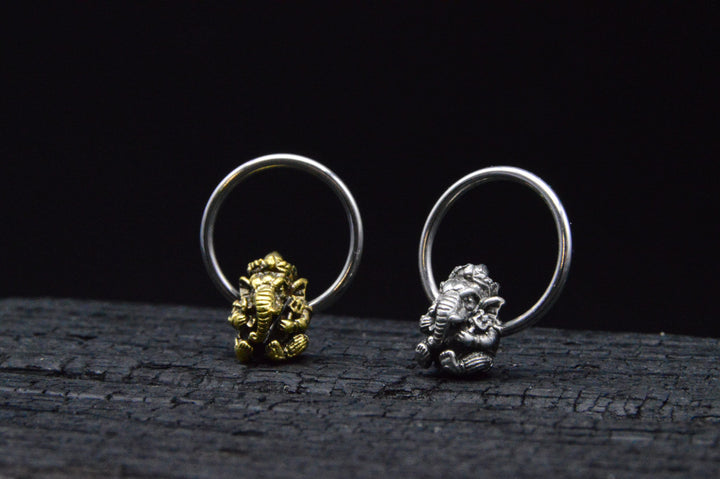 Ohrring Ball Closed Ring - Ganesh - 1K/02