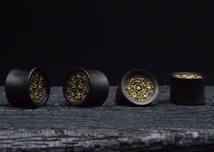 1x Plug Black Arang Wood 14mm - F1