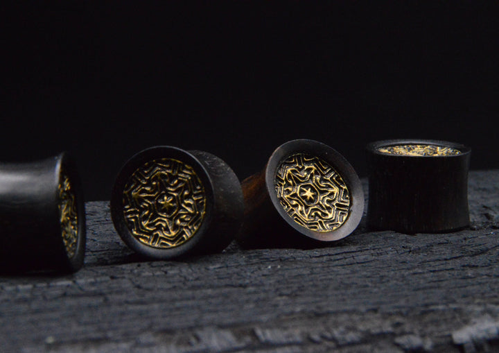 1x Plug Black Arang Wood 14mm - F1