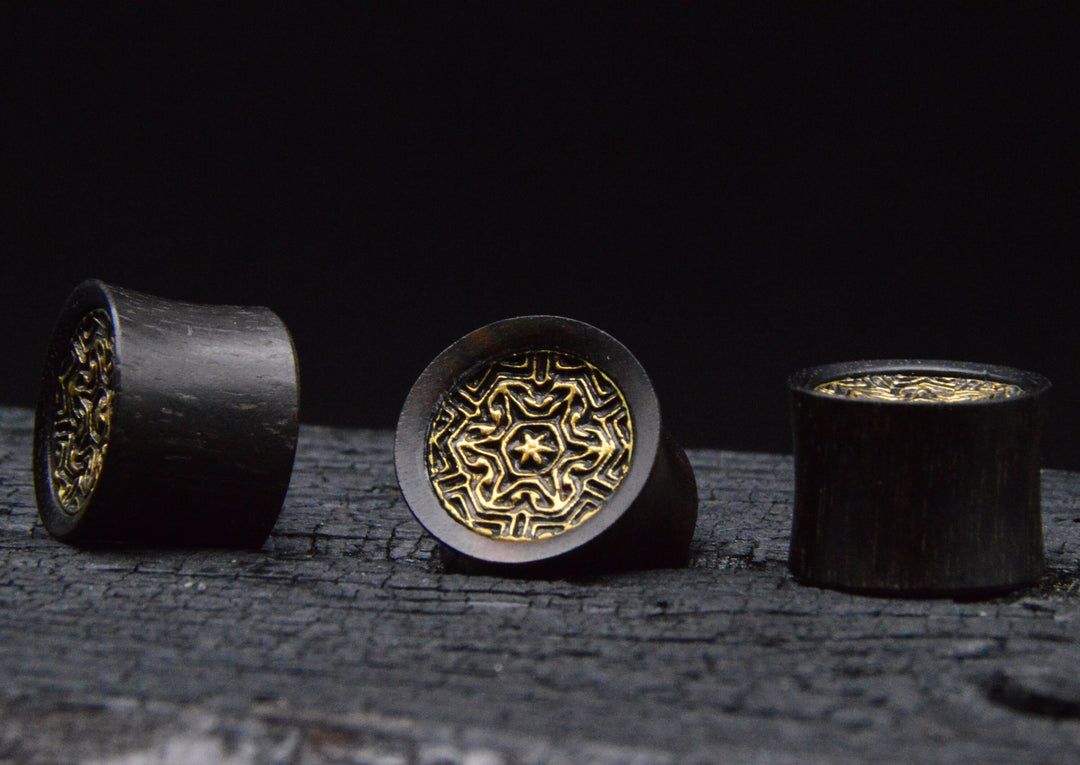 1x Plug Black Arang Wood 14mm - F1