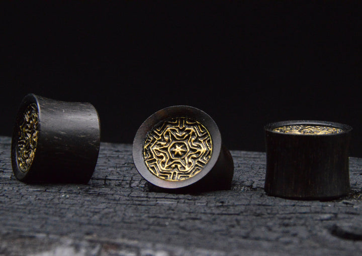 1x Plug Black Arang Wood 14mm - F1