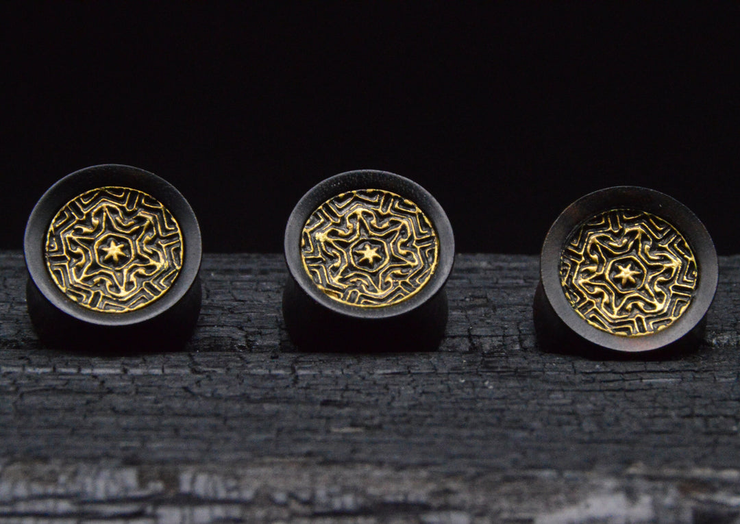 1x Plug Black Arang Wood 14mm - F1