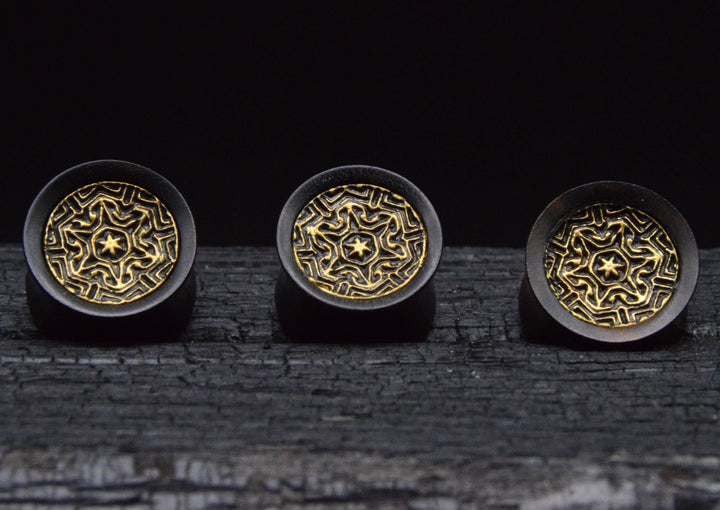 1x Plug Black Arang Wood 14mm - F1