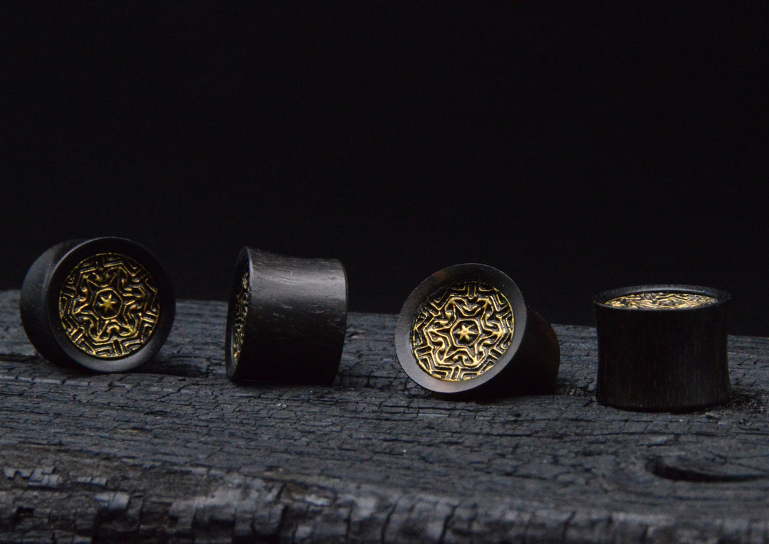 1x Plug Black Arang Wood 14mm - F1