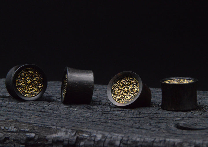 1x Plug Black Arang Wood 14mm - F1