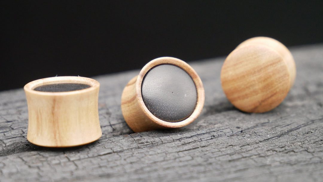 1x Plug Olive & Sono Wood 14mm - F1