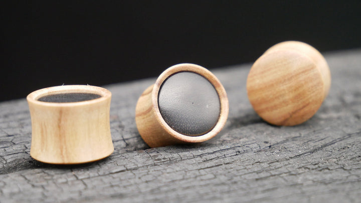 1x Plug Olive & Sono Wood 14mm - F1