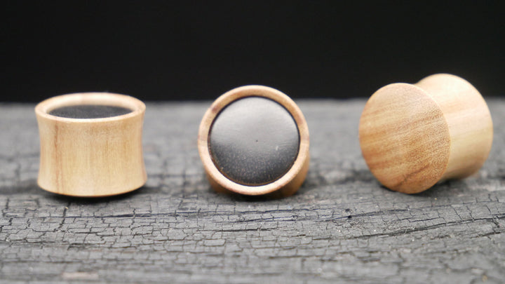 1x Plug Olive & Sono Wood 14mm - F1