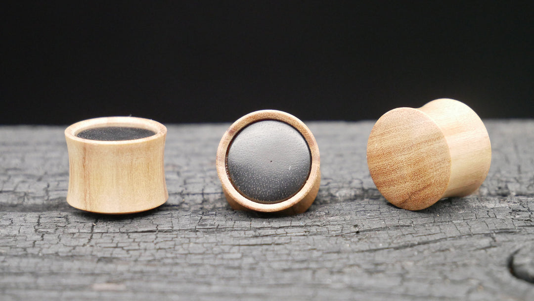 1x Plug Olive & Sono Wood 14mm - F1