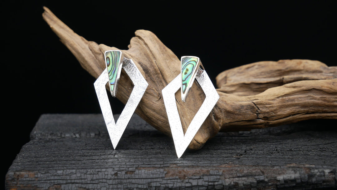 925er Ohrringe YIM mit Abalone - GG-2