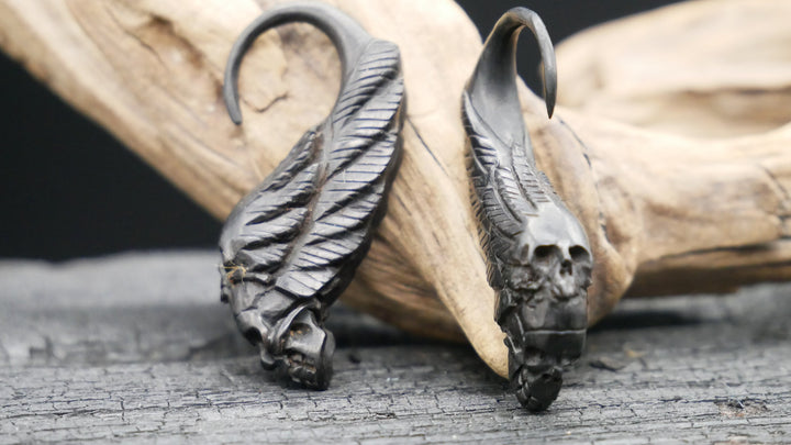 Ohrringe aus Holz filigrane Handarbeit - II-8