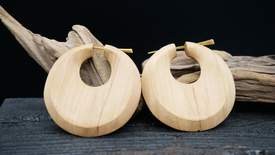 Ohrringe aus Holz Handarbeit - II-8
