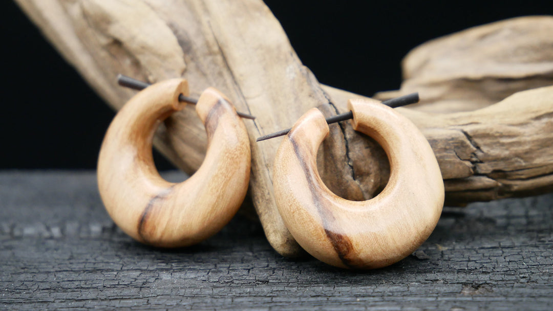 Ohrringe aus Holz Handarbeit - II-8